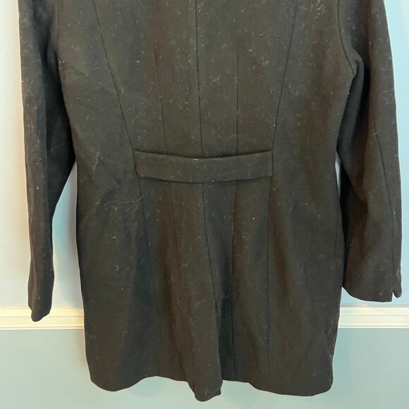 NEW Vince Camuto Black Wool Pea Coat Winter Coat Size Medium - Picture 6 of 12
